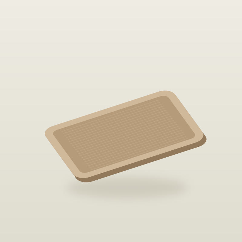 Illustration af Bue · lille bakke. Designforslag, ikke produktfoto.