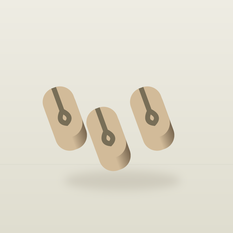 Illustration af Loop · kabelholdere, 3 stk.. Designforslag, ikke produktfoto.