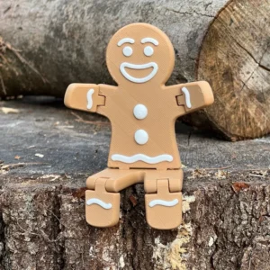 Kage · peberkagepynt. Kildeudgiverens foto af modellen Easy Filament Swap Gingerbread Cookie; original farve. Foto: OVERTURE3D.
